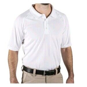 5.11 Tactical Size Large White Performance Polo Shirt Security Uniform Officer